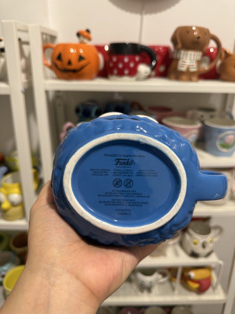 Cookie monster mug (Category: Coffee & Tea Tableware) located in Quezon City. Submitted by fragilebabies (Listing ID 1470562262, Image 3). Description: Please be reminded that these mugs are mall pull-out items. Minor imperfections such as small chips, slight paint chips, crazing (fine hairlines), and other minor marks may be present and are considered normal for mall pull-out items. That said, most of our mugs are still in good condition. Any no