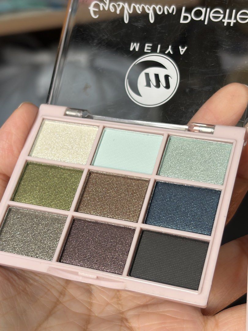 cool tone eyeshadow & lip tint makeup set (Category: Makeup) located in Manila. Submitted by bbygirly (Listing ID 1470614617, Image 3). Description: 🩶 Meiya eyeshadow mettalic powder palette (blues green & purple pink shades) - purchased nov 2025 - used the white glitter pan lang 🖤 Ineyoo lip velvet waterproof tint shade 02 & 09 (dark purple black & dark red) - purchased nov 2025 - used twice lang both barely used. please manage your expectatio
