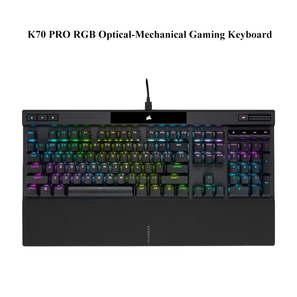 Corsair K70 PRO RGB Optical-Mechanical Gaming Keyboard with PBT DOUBLE ...