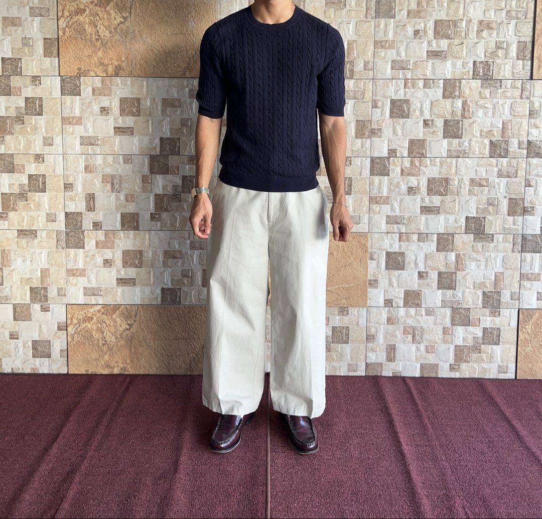 COS - “ FLATFRONT “ WIDELEG PANTS (Category: Trousers) located in Bacolod City. Submitted by timelessbyjosh (Listing ID 1470595883, Image 1). Description: BEST FOR CASUAL & FORMAL OUTFITS SIZE : 36 ACTUAL COLOR : OFF WHITE COLOR RATE : 10 OUT OF 10 CONDITION : NEAR NEW MATERIAL : 100 % COTTON MADE IN : CHINA FLAWS : NONE DIMENSIONS WAIST - 31 LENGTH - 35 THIGH - 12 LEG OPENING - 10 MEASUREMENT TAKEN WHILE LAYING FLAT. PLEASE COMPARE THE MEASUREME