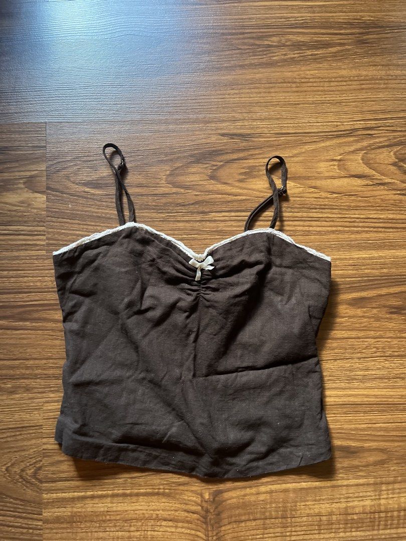 cotton on brown lace top (Category: Sleeveless) located in Quezon City. Submitted by ichigohuh (Listing ID 1470633161, Image 1). Description: - bought in the us! - used a few times.