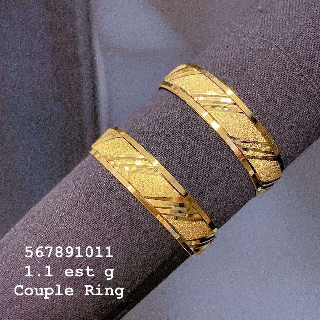 Couple Rings 18k Saudi Gold (Category: Luxury Accessories) located in Quezon City. Submitted by rych0799 (Listing ID 1470644270, Image 2). Description: 18k Saudi Gold Pawnable Offering: COD/COP Courier:Lalamove/LBC This is Pre Order if not Onhand Sizes: 5-11.