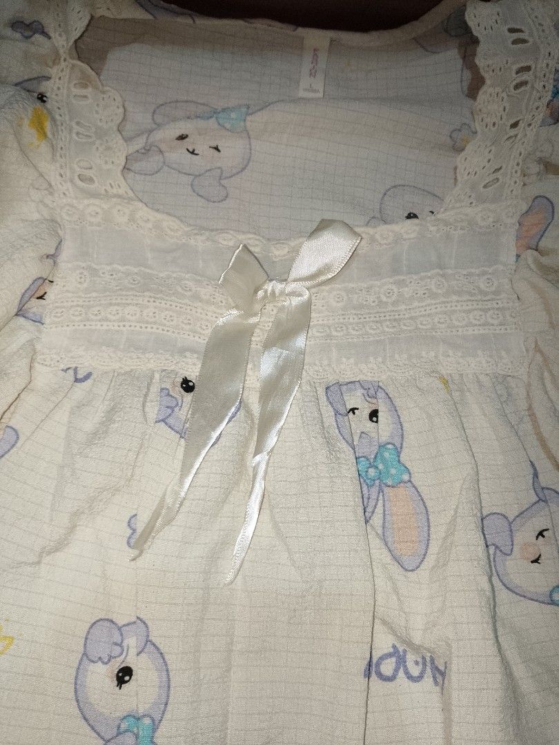 Cute Bunny Pattern Sleepwear Nightgown Size L (Category: Undergarments & Loungewear) located in Manila. Submitted by sevianna (Listing ID 1470652134, Image 2). Description: medium - large preloved.