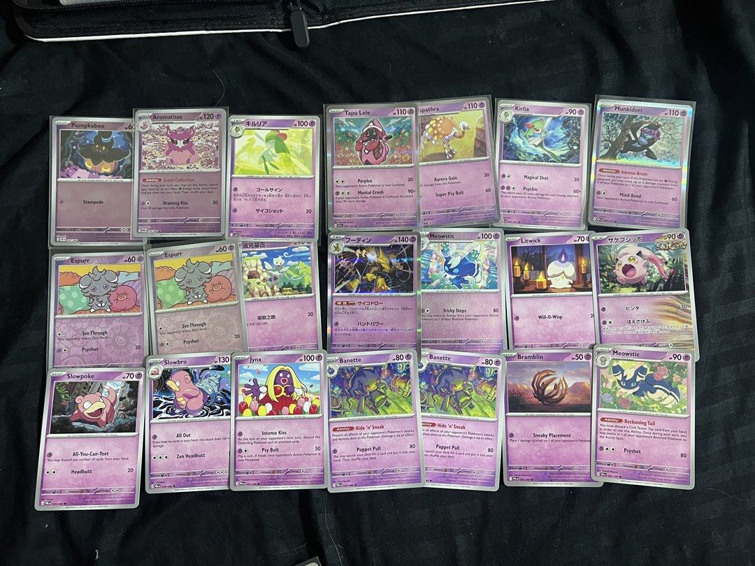 Cute Pokemon Cards Assorted (Category: Card Packs) located in Meycauayan. Submitted by wilsoncanonce (Listing ID 1470650136, Image 2). Description: Common - ₱15 YellowBorder Common - ₱20 Holo/Rev - ₱30 Master Ball -₱ 75 pm for availability and details.
