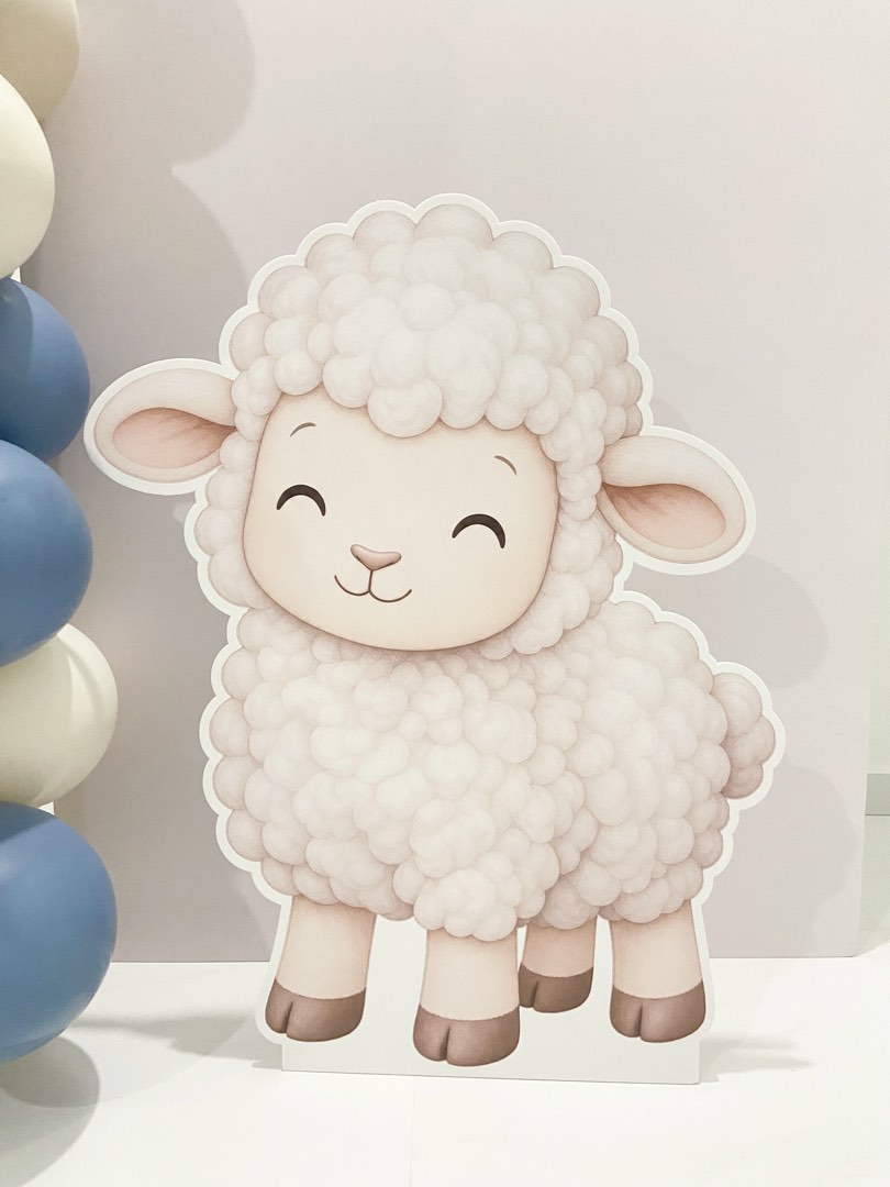 Cute Sheep Foam Board Cardboard Cutout Party Prop Standee for Kids Girl ...