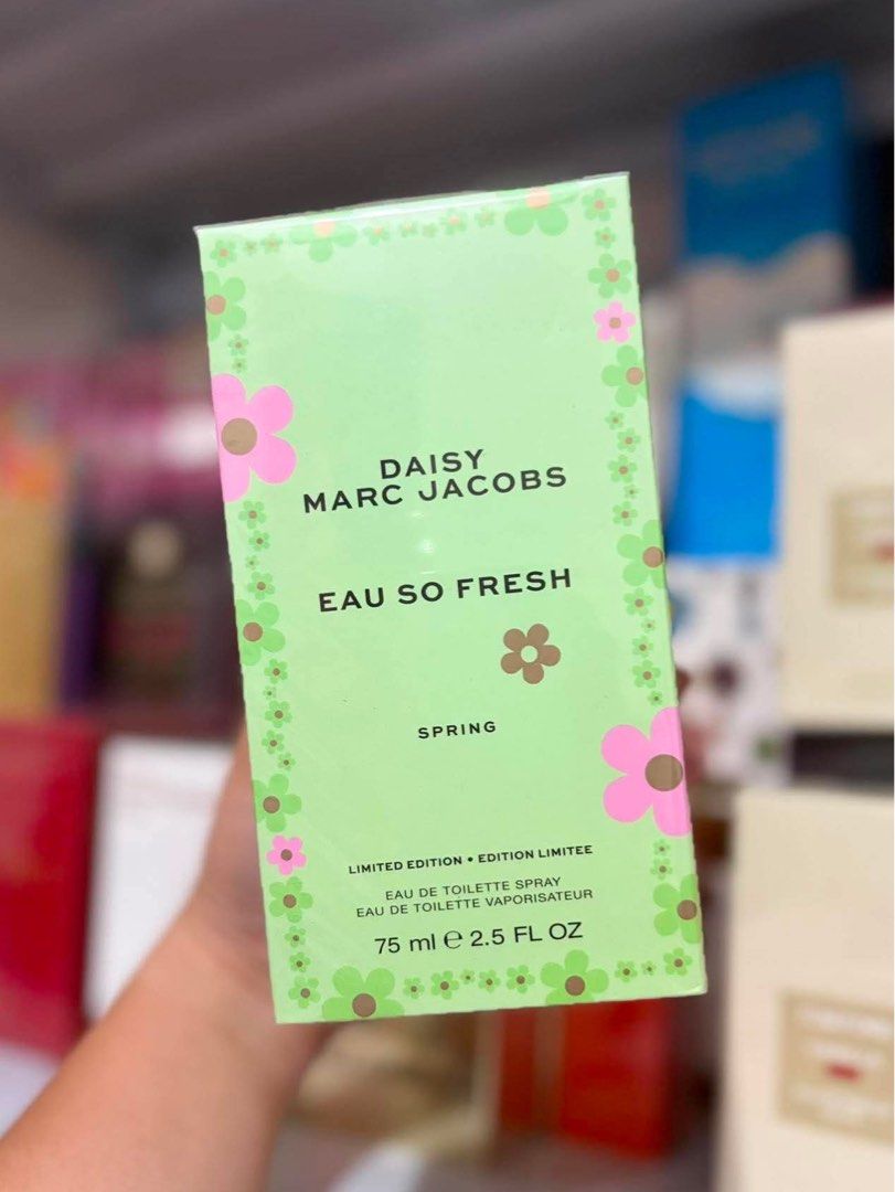 DAISY MARC JACOBS EAU SO FRESH SPRING EDT (Category: Fragrance & Deodorants) located in Quezon City. Submitted by embereshop2 (Listing ID 1470557719, Image 1). Description: 📌Please read the last image carefully - all details are already provided. ❗️Offers below the regular price will no longer be entertained. Thank you for understanding. 💰 Mode of Payment (MOP): GCash 📦 Mode of Delivery (MOD): Lalamove – Same-day delivery (5 PM cut-off) J&T – 