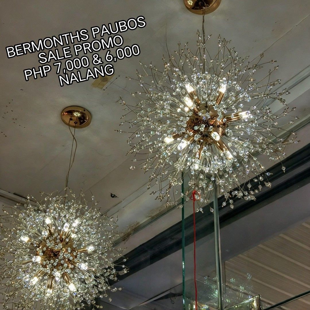 dandelion hanging drop lamp Chandelier (Category: Lighting) located in Antipolo. Submitted by homelightingtrading (Listing ID 1470657205, Image 1). Description: 🎉 PAUBOS BerMonths Promo! Limited stock – grab yours now! #SaleAlert #LimitedStock.