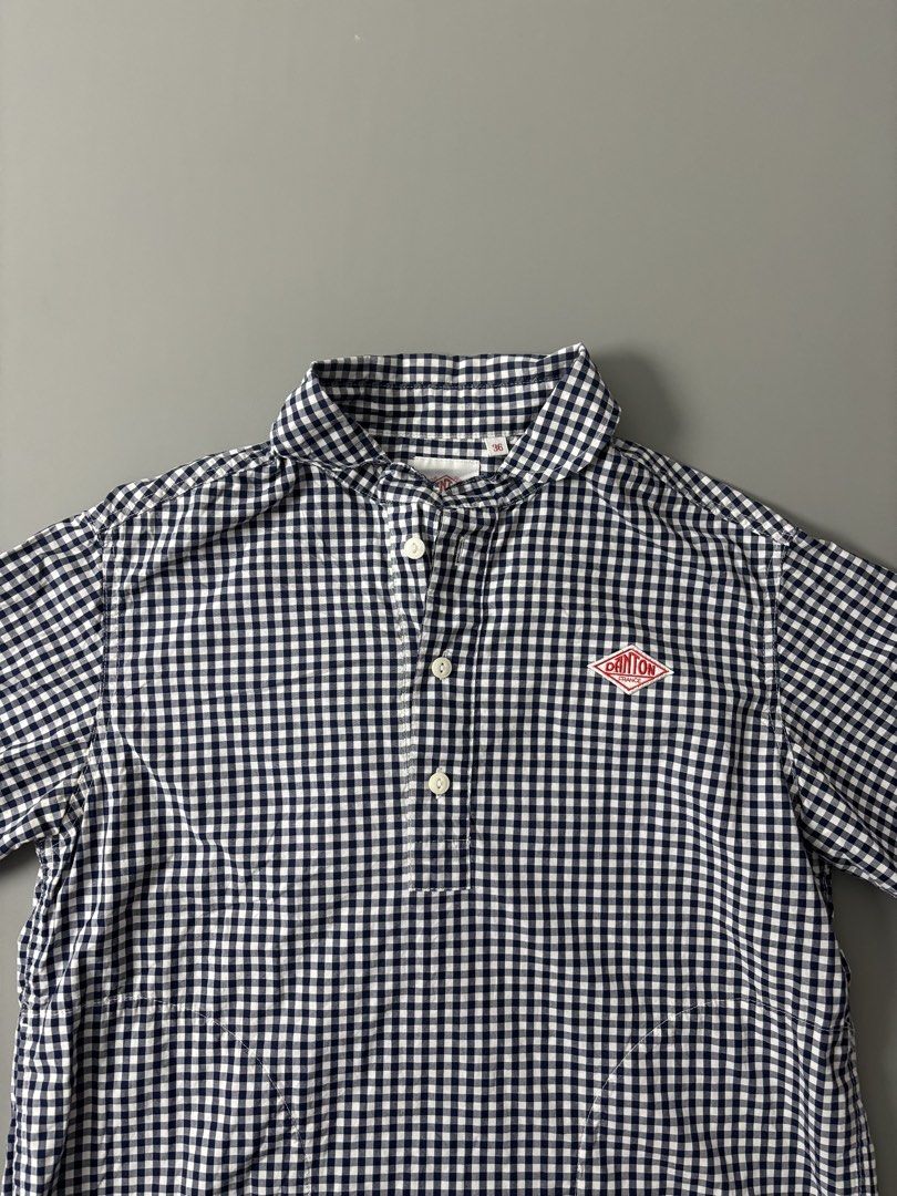 DANTON Oxford Round Collar Pullover Short-Sleeve Gingham Check Shirt (Category: Blouses) located in San Fernando. Submitted by kayemanalac_05 (Listing ID 1470724003, Image 3). Description: S or 36.