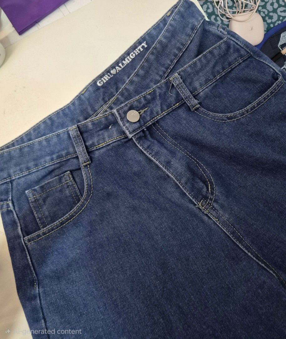 Dark Washed Retro Cross Jeans (Category: Jeans) located in Taguig. Submitted by babiejieun (Listing ID 1470580480, Image 1). Description: Dark washed retro cross jeans • Size - 27 to 28 inches • Full length - 38 inches • Can be mid to high waist Bought from Girl Almighty IG shop RFS: decluttering Location: Taguig City Mode of delivery: J&T or SDD.