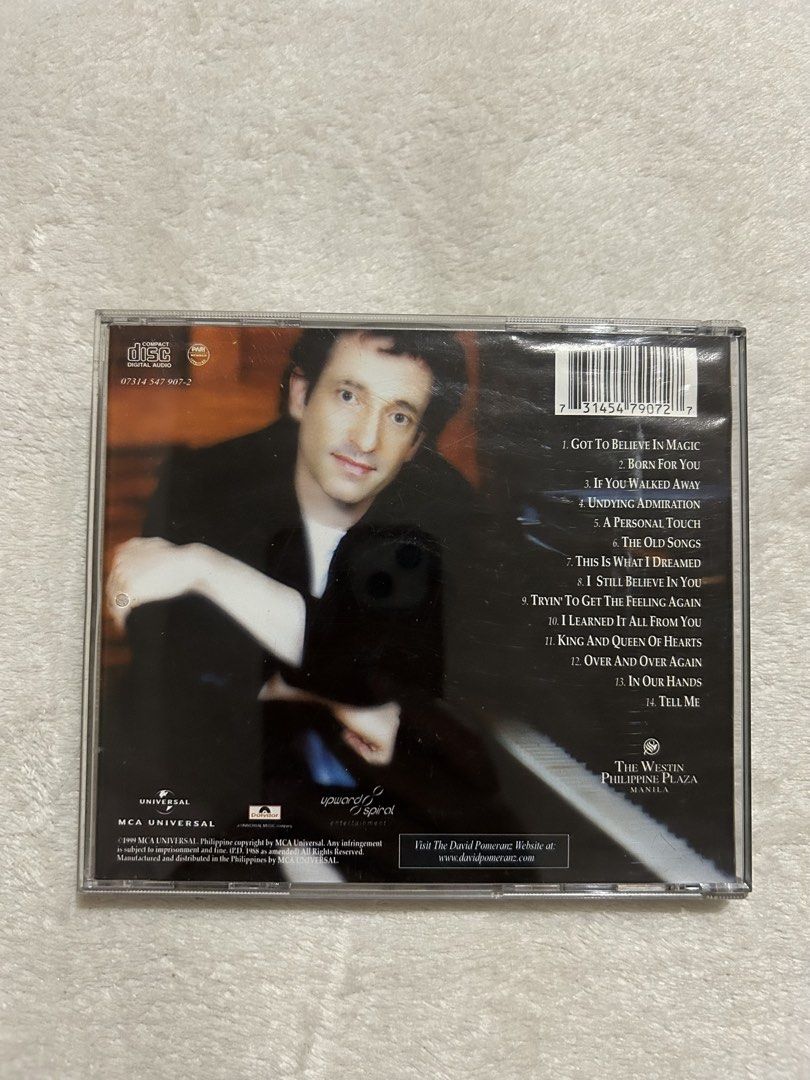 DAVID POMERANZ (Category: CDs & DVDs) located in Baguio. Submitted by previouslymine.10 (Listing ID 1470669075, Image 2). Description: MOP via gcash Location: Baguio City.