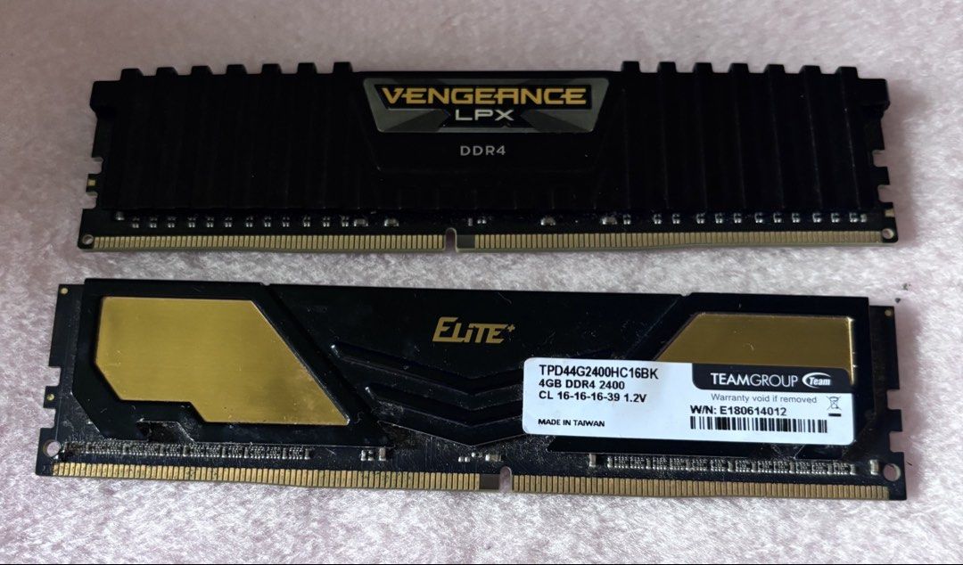 DDR4 2400 Mhz (Category: Other Accessories) located in Baguio. Submitted by CherryPickedShop (Listing ID 1470602067, Image 2). Description: 💻 FOR SALE: DDR4 RAM BUNDLE 🔥 📌 Bundle Includes: ✔️ 16GB DDR4 RAM – 2400MHz ✔️ 4GB DDR4 RAM – 2400MHz 💾 Total: 20GB RAM 🏷️ Brands: Corsair Vengeance LPX & TeamGroup Elite+ 💰 Price: ₱ 5500— Negotiable! 📌 Reason for Selling: Upgraded to DDR5. 📩 Message me for inquiries or your best offer!.