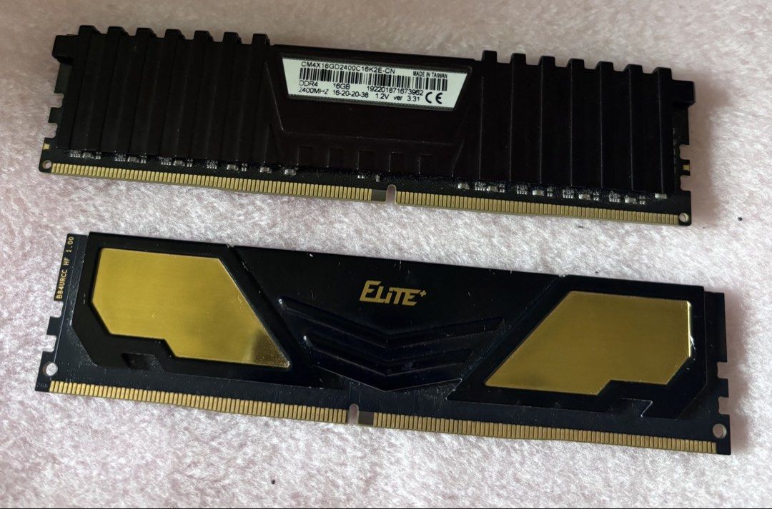DDR4 2400 Mhz (Category: Other Accessories) located in Baguio. Submitted by CherryPickedShop (Listing ID 1470602067, Image 1). Description: 💻 FOR SALE: DDR4 RAM BUNDLE 🔥 📌 Bundle Includes: ✔️ 16GB DDR4 RAM – 2400MHz ✔️ 4GB DDR4 RAM – 2400MHz 💾 Total: 20GB RAM 🏷️ Brands: Corsair Vengeance LPX & TeamGroup Elite+ 💰 Price: ₱ 5500— Negotiable! 📌 Reason for Selling: Upgraded to DDR5. 📩 Message me for inquiries or your best offer!.