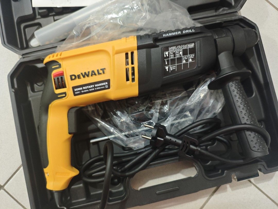Dewalt Rotary Hammer Drill Set Brandnew (Category: Construction Tools & Equipment) located in Quezon City. Submitted by mktoolsenterprise (Listing ID 1470602399, Image 2). Description: All items are Brand New ‼️ FB PAGE: ‼️MK TOOLS ENTERPRISE ‼️ 📍Batasan Hills Quezon City📍 - Package Includes: ✅Rotary Hammer ✅Accessories ✅Drill Bits ✅Manual ✅Hard case ✅Handle - Brand/Model: Dewalt 26mm Rotary Hammer Drill (Z1A-DW-26) - Color: Classic Yellow and 