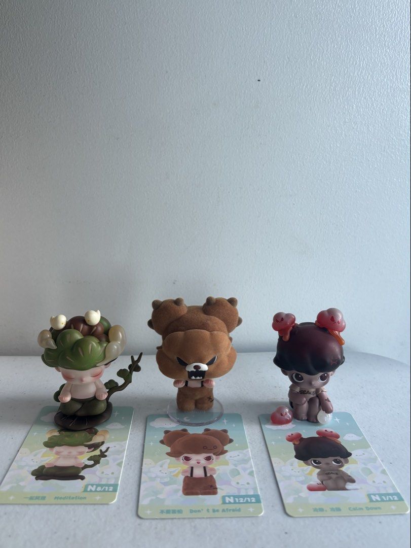DIMOO By Your Side Series (Category: Designer & Blind Box Toys) located in Manila. Submitted by be14za33 (Listing ID 1470628207, Image 1). Description: FOR SALE Meditation Don’t Be Afraid Calm Down - No foil or box included - All complete with card - PM for more pictures or inquiries - Don’t Be Afraid has removable head - No flaws 📍Location: Quezon City MOP: GCASH / Bank Transfer MOD: JNT / LBC .