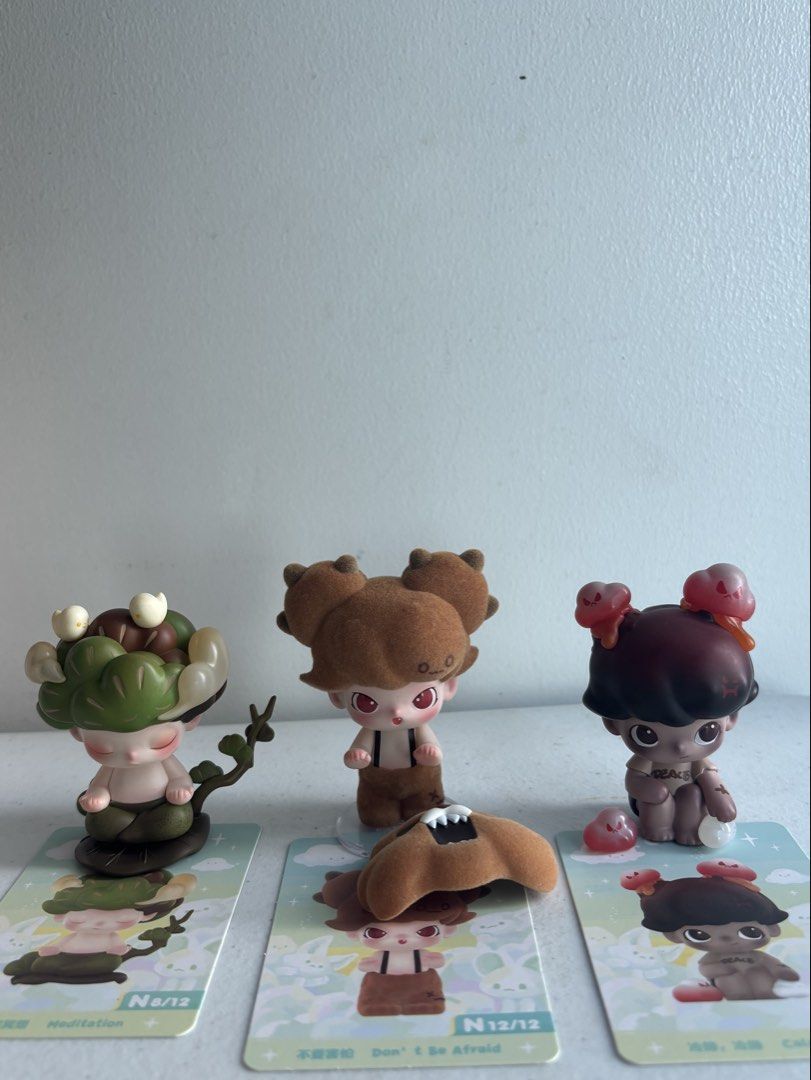 DIMOO By Your Side Series (Category: Designer & Blind Box Toys) located in Manila. Submitted by be14za33 (Listing ID 1470628207, Image 2). Description: FOR SALE Meditation Don’t Be Afraid Calm Down - No foil or box included - All complete with card - PM for more pictures or inquiries - Don’t Be Afraid has removable head - No flaws 📍Location: Quezon City MOP: GCASH / Bank Transfer MOD: JNT / LBC .