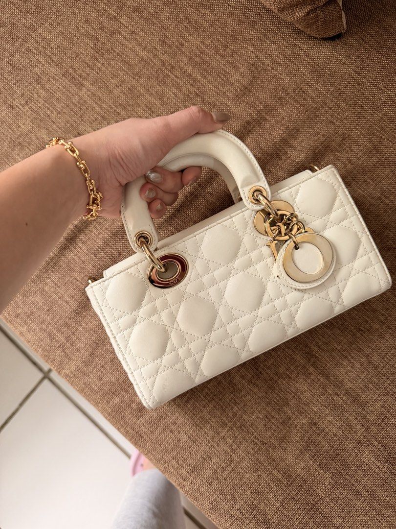 Dior Lady D-joy in Small (Category: Luxury Bags & Wallets) located in Cebu City. Submitted by elianesuey (Listing ID 1470611387, Image 2). Description: • With box, card, dust bag, booklet, entrupy • Missing long strap 😭.