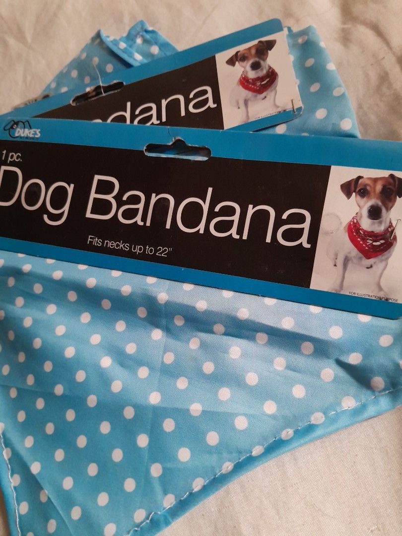 DOG bandana 22" (Category: Homes & Other Pet Accessories) located in Makati City. Submitted by mylynmylyn (Listing ID 1470562512, Image 2). Description: fits neck up to 22ins brandnew original 1.