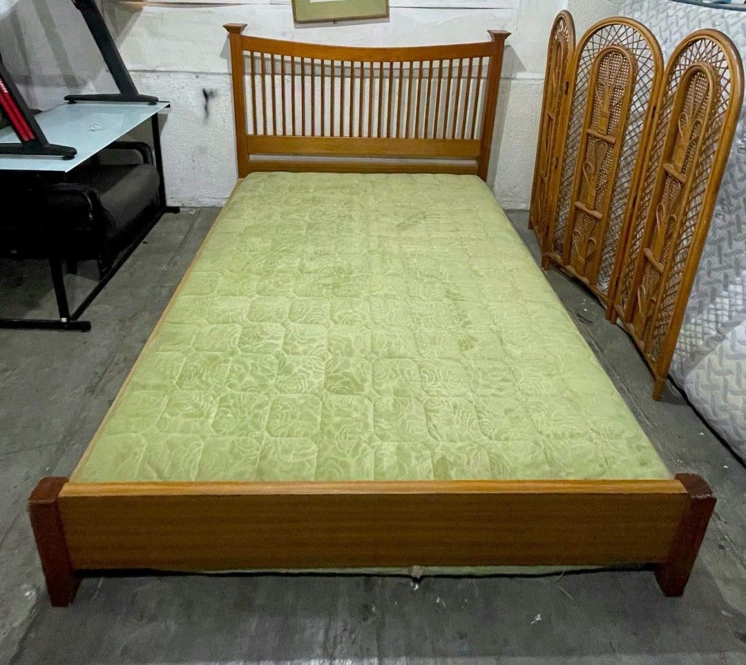 Double Bed Frame and Mattress Set (Category: Bed Frames & Mattresses) located in Quezon City. Submitted by dannikkishoppe2 (Listing ID 1470647821, Image 3). Description: Double Bed Frame and Mattress Set‼️₱22000‼️ Elegant wooden design, perfect for your bedroom! 🤎 Please manage your expectations as there might be minimal flaws. Color may vary due to lighting, it may appear darker or lighter in person. Check photos first before buying. Please ref