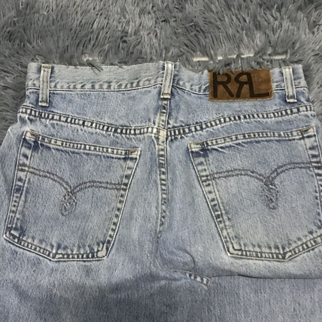 Double RL Denim Pants (Category: Jeans) located in Manila. Submitted by thrift_marvs (Listing ID 1470723730, Image 3). Description: Double Ralph Lauren Denim Pants Very Good Condition Size 32 Length 39 Leg Opening 7 Not Selvedge 2000 PLUS SHIPPING FEE.