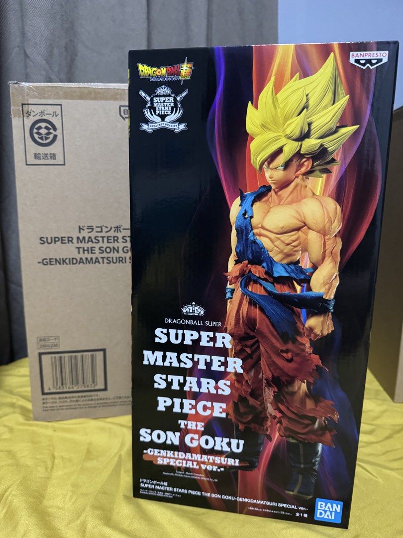 Dragon Ball Super Super Master Stars Piece Figures (Category: Figurines & Statues) located in Caloocan City. Submitted by bertcrz (Listing ID 1470735232, Image 3). Description: - Authentic Banpresto Dragon Ball Super figures imported directly from Japan - Rare collector set includes 3 iconic figures: * Super Master Stars Piece The Son Goku Ultra Instinct- MISB * Super Son Goku SSJ - MISB * The Vegeta Genkidamatsuri Special - MIB - Original brown 