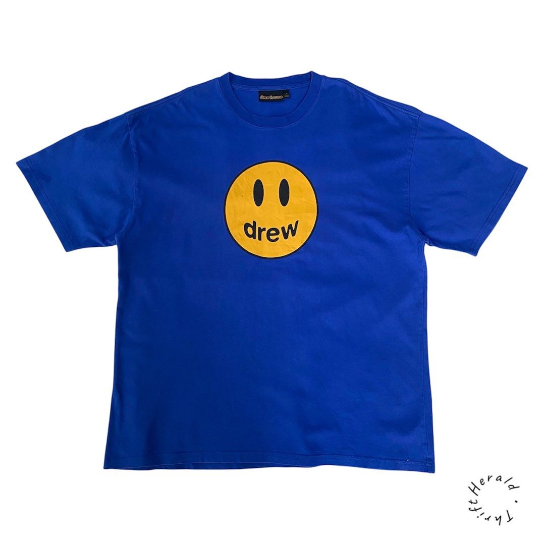drew house Mascot SS Tee Royal Blue (Category: Tshirts & Polo Shirts ) located in Dagupan City. Submitted by marinonghustler (Listing ID 1470576149, Image 1). Description: - Brand: Drew House - Style: Short sleeve crew neck t-shirt - Color: Royal Blue with large yellow smiley face 'drew' front graphic - Size: Large - Width 23.5 x Length 29 - Condition: Good asnew -Pangasinan .