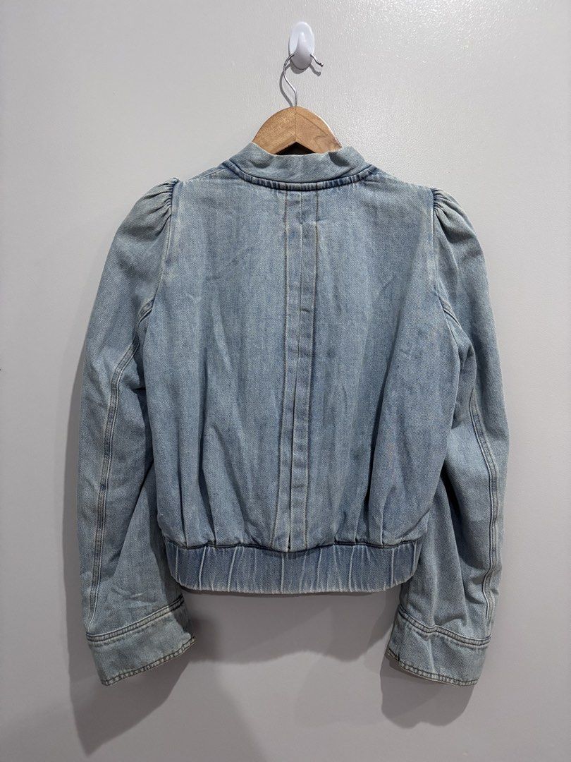 Dries Van Noten Volca Denim Bomber Jacket (Category: Luxury Apparel) located in Dumaguete. Submitted by dgte.grails (Listing ID 1470657637, Image 2). Description: Dries Van Noted Volca Denim Bomber Jacket 19 width 20 length Good as new! no flaws 12,000+sf pm.