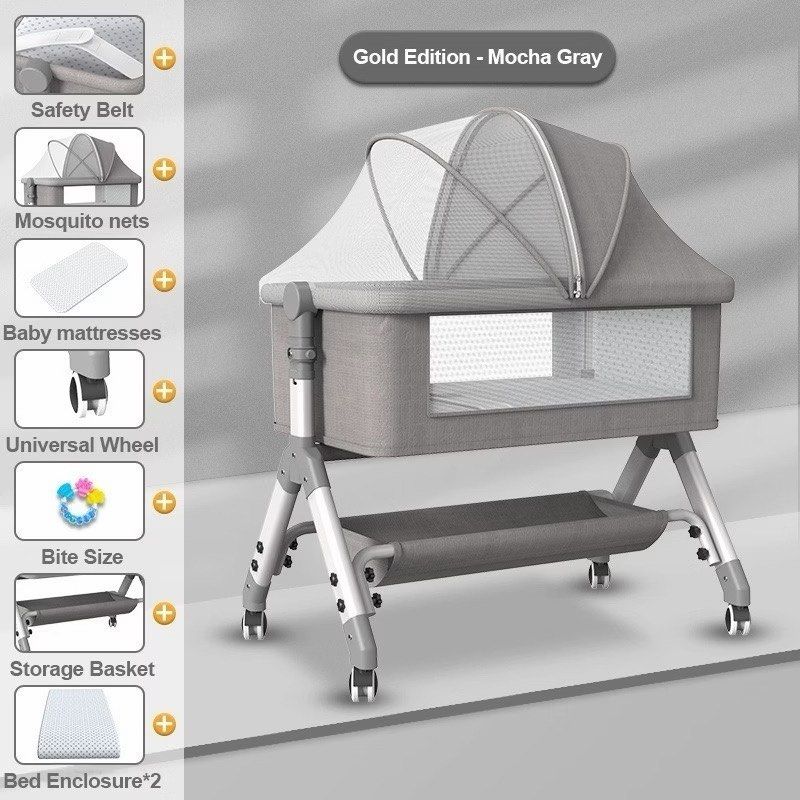 DULEPIG Foldable portable cradle bed (0-36 months) (Category: Cots & Cribs) located in Las Pinas. Submitted by mindlessghost (Listing ID 1470617906, Image 2). Description: High-quality multi-functional large space skin friendly crib.