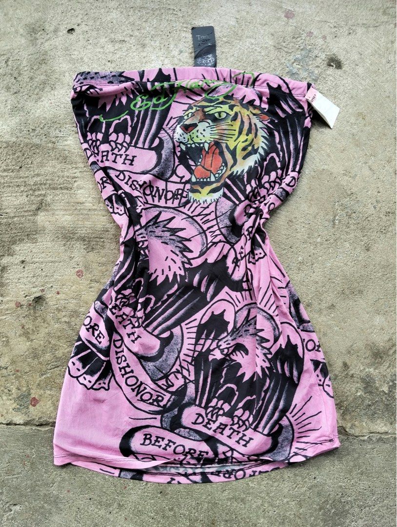 Ed Hardy mesh mini dress (Category: Dresses) located in Alaminos. Submitted by shanlhipyv58773 (Listing ID 1470678338, Image 1). Description: Brand new Ed Hardy mini dress.