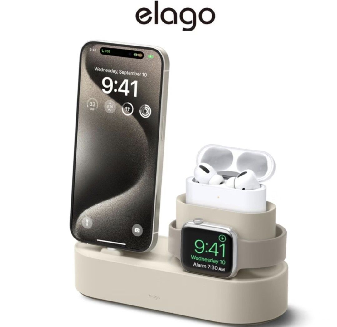 elago 3-in-1 Charging Stand for iPhone Apple Watch AirPods, Mobile ...