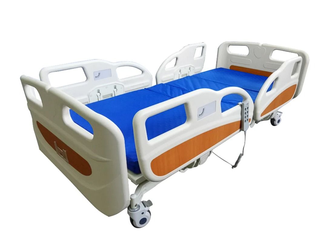 Electric Medical Hospital Bed with Blue Mattress, Furniture & Home ...