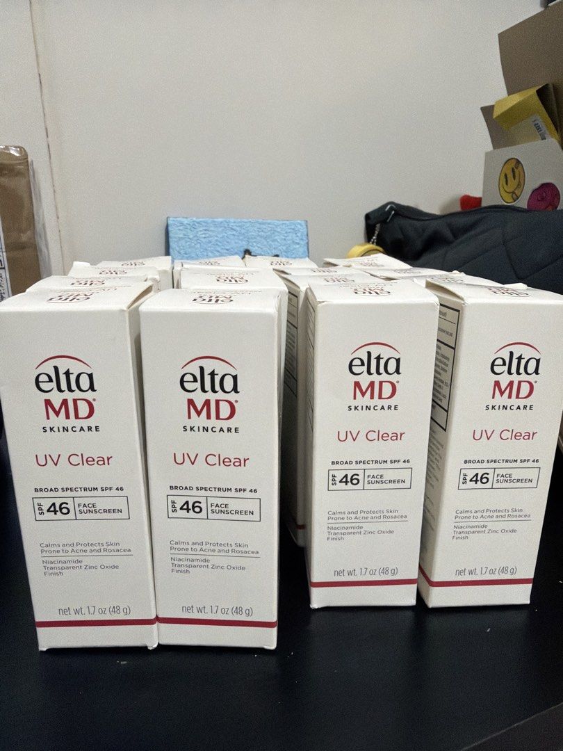 EltaMD UV Clear Broad-Spectrum SPF 46 Face Sunscreen (Category: Face Care) located in Las Pinas. Submitted by miacaa (Listing ID 1470718145, Image 2). Description: - EltaMD UV Clear Facial Sunscreen SPF 46 (100% Authentic from the US) - Expiry: March 2027 - Size: 1.7 oz (Full size, brand new in box) (48 g) - Ideal for acne-prone, sensitive, and rosacea-prone skin - Powered by Niacinamide and transparent zinc oxide - RFS: fresh padala from the US 