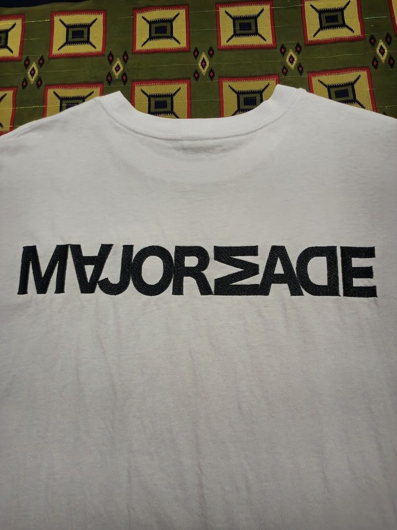 Embroidered MajorMade White Tee (Category: Tshirts & Polo Shirts ) located in Lapu Lapu. Submitted by rebuild.arkives (Listing ID 1470622617, Image 3). Description: Embroidered MajorMade White Tee ‎ ‎📏 Size Guide (Inches): ‎Length: 30 ‎Width: 23 ‎ ‎Color: 10/10 ‎Condition: 10/10 ‎Issue: None ‎ ‎📝 Heads up: ‎• This is a thrift item so please manage your expectations. ‎• Color may slightly differ due to lighting. ‎• Washed and ready to wear. ‎• S