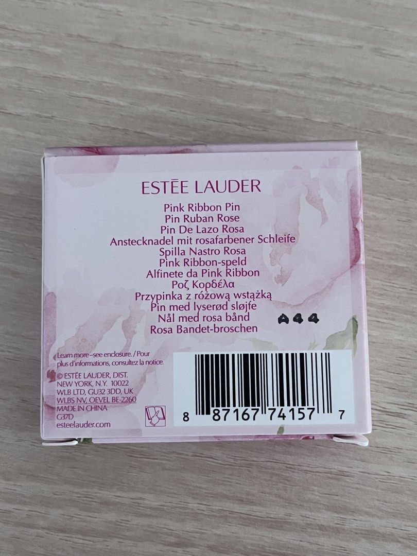 Estee Lauder Pink Ribbon Pin (Category: Accessory Holder, Box & Organizers) located in Paranaque City. Submitted by PrelovedClosetetc (Listing ID 1470603302, Image 3). Description: A Pink Ribbon Pin to show your support in the fight against breast cancer. .