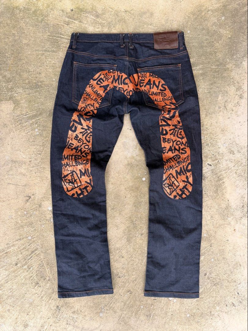 Evisu daicock denim pants (Category: Jeans) located in Cavite. Submitted by shiro_____. (Listing ID 1470583741, Image 2). Description: For sale🔥 Evisu daicock denim pants Size 34 Waistline 34 to 35 Length 38 Price 3800 Pm🗝️.