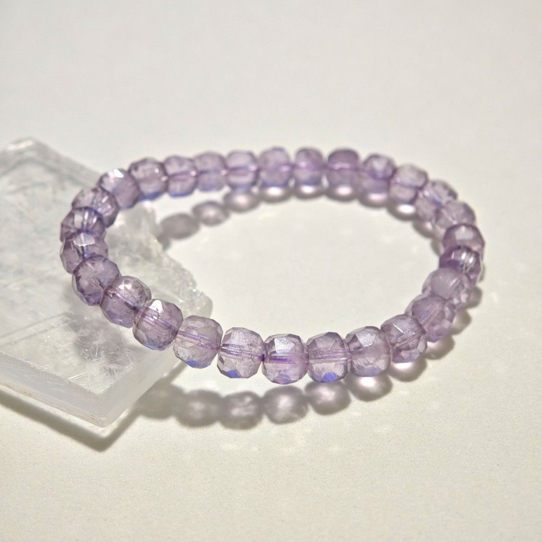 Faceted Amethyst Bracelet 8mm Abacus Gem Cut (Category: Bracelets) located in Makati City. Submitted by lily.lala (Listing ID 1470706876, Image 1). Description: Faceted Amethyst Bracelet 8mm Abacus Gem Cut - unused personal collection Payment: gcash/bank Delivery: lalamove/grab/lbc Rfs: downsizing.