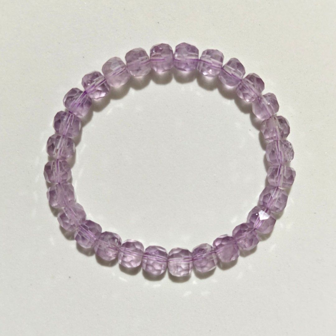 Faceted Amethyst Bracelet 8mm Abacus Gem Cut (Category: Bracelets) located in Makati City. Submitted by lily.lala (Listing ID 1470706876, Image 2). Description: Faceted Amethyst Bracelet 8mm Abacus Gem Cut - unused personal collection Payment: gcash/bank Delivery: lalamove/grab/lbc Rfs: downsizing.