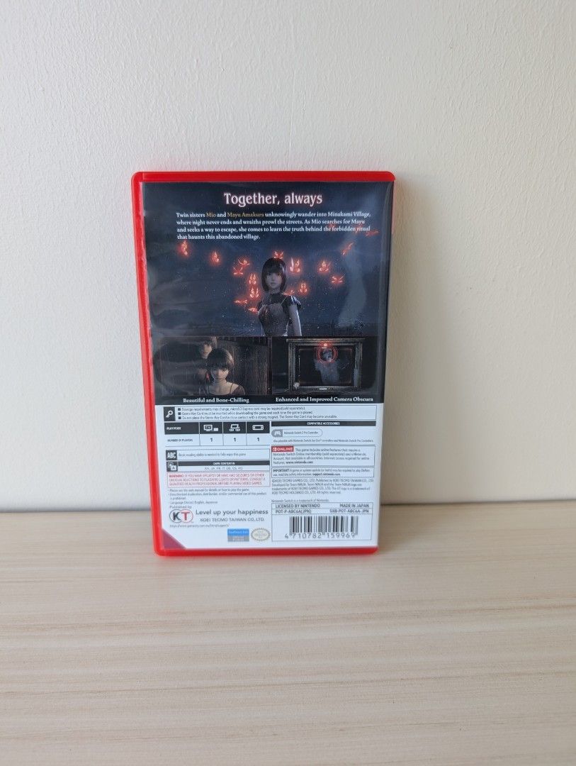 Fatal Frame II Crimson Butterfly Remake Nintendo Switch 2 (Category: Nintendo) located in Paranaque City. Submitted by midcast18 (Listing ID 1470565499, Image 3). Description: Game: Fatal Frame 2 Remake Platform: Nintendo Switch 2 Includes: Unredeemed early purchase bonus set (wraith charm, peony hair ornaments, and kimonos) Condition: Case and cartridge are in excellent condition.