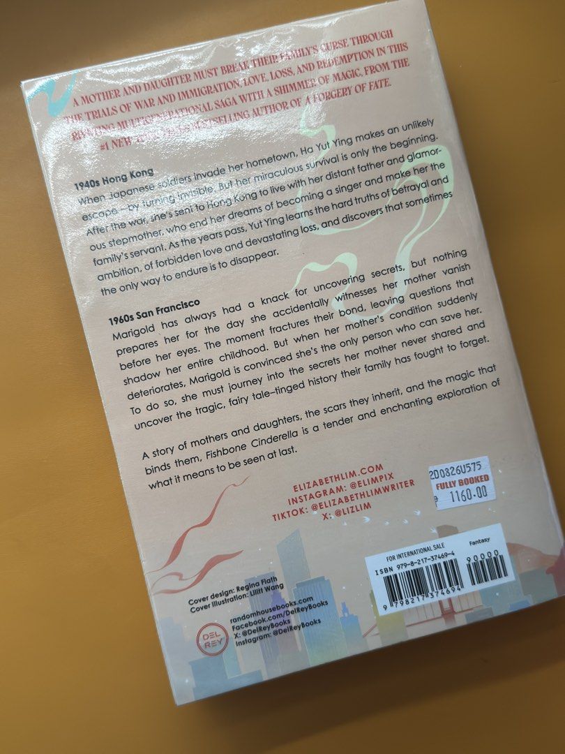 Fishbone Cinderella by Elizabeth Lim (Category: Storybooks) located in Mandaluyong City. Submitted by she_sells_she_soars (Listing ID 1470583922, Image 2). Description: Fishbone Cinderella by Elizabeth Lim Softcover export edition With plastic cover Bought from FullyBooked Read once. Good condition. No annotations.