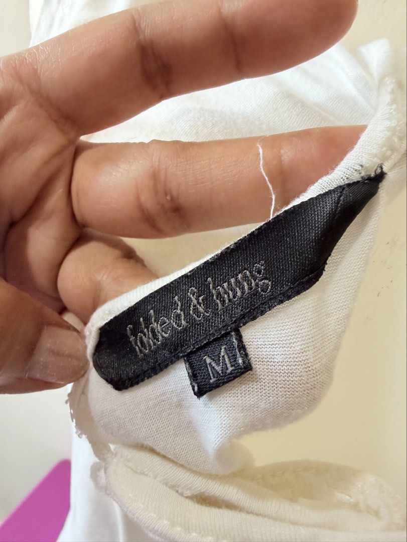 Folded & Hung white blouse raffles (Category: Blouses) located in Manila. Submitted by hellokittyjhoe (Listing ID 1470696964, Image 3). Description: .