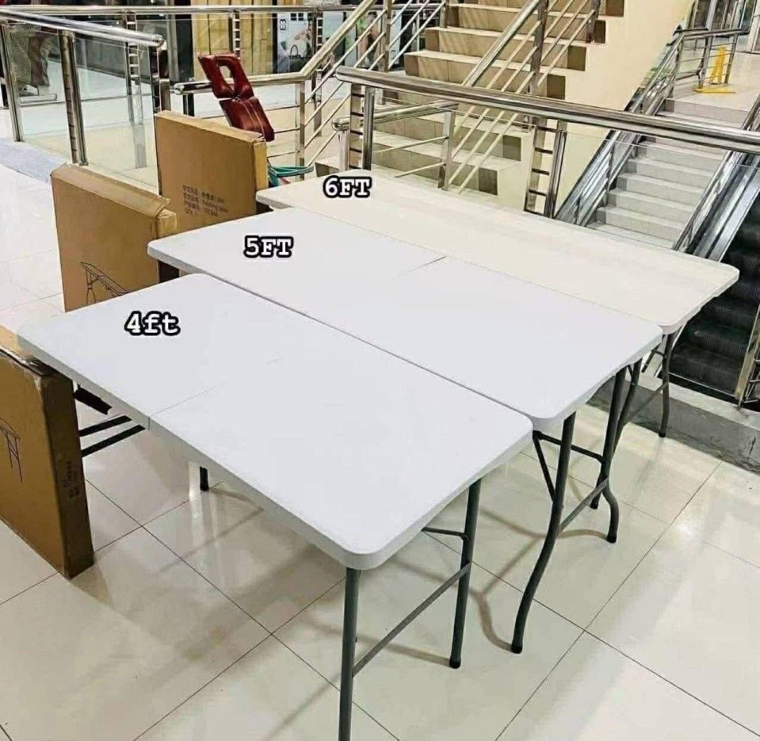 Folding table (Category: Tables & Sets) located in Manila. Submitted by lyfrancois14 (Listing ID 1470647904, Image 1). Description: 4ft 1550 5ft 1650 6ft 1750.