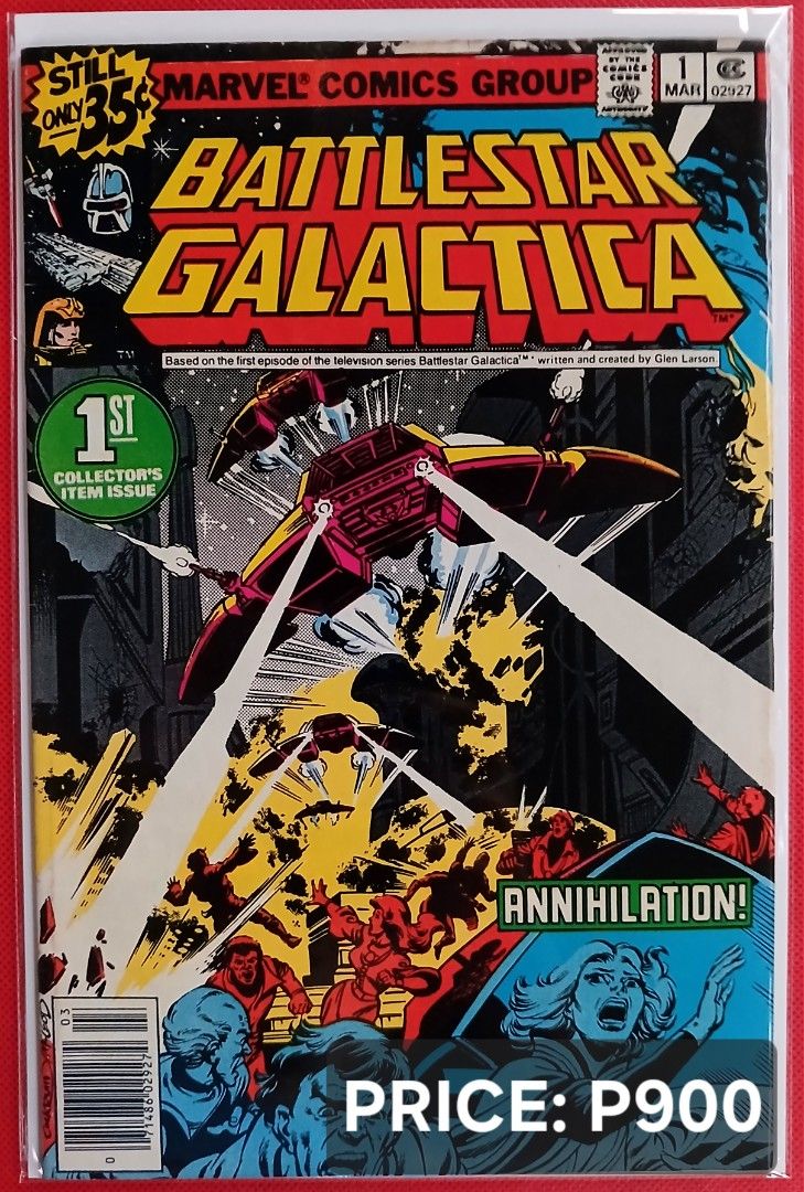 FOR SALE! VINTAGE MARVEL COMIC, BATTLESTAR GALACTICA FIRST ISSUE (Category: Comics & Manga) located in San Antonio. Submitted by jsb_hobbies (Listing ID 1470696487, Image 1). Description: For Sale! 👉PRICE INDICATED IN EACH PICTURE 💥AS IS/WYSIWYG FOR ITEMS 🙏KINDLY PM ME FOR ITEM CONDITION. Thank you for checking 🙏.