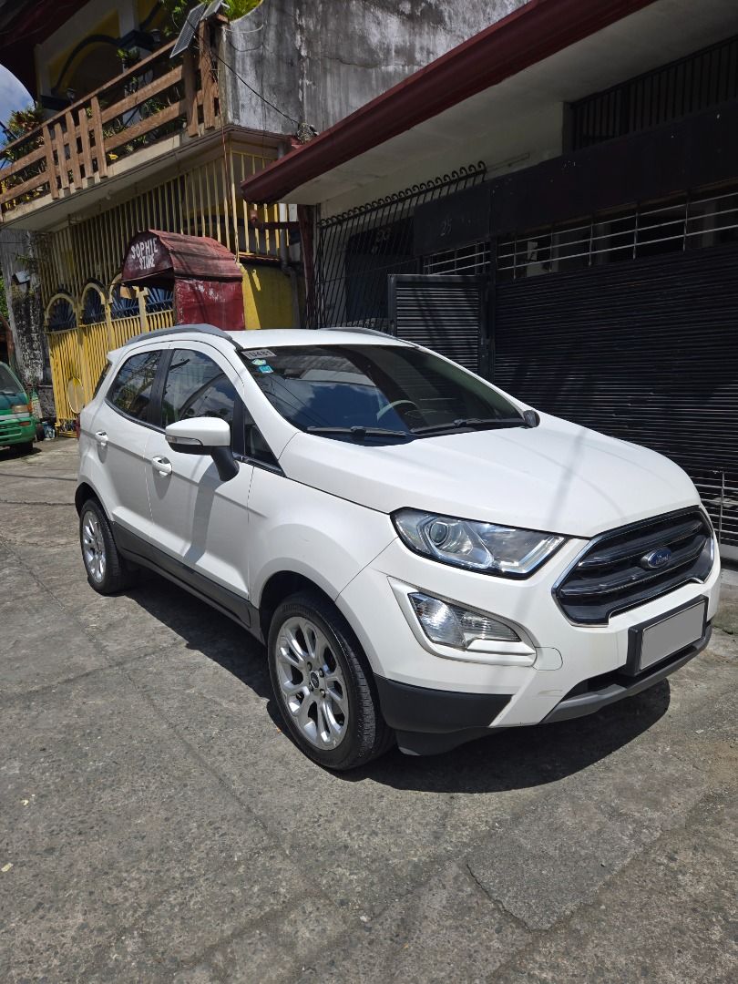 Ford EcoSport Titanium Auto (Category: Used Cars) located in Antipolo. Submitted by mrenzomillen (Listing ID 1470570788, Image 1). Description: More Photos: https://1drv.ms/f/c/87cafdac2db189a5/IgD6BTrlLPSGSKzk3f5HhspiAcF9dR6uGQRatXS2rgcHyeo?e=NbZ7EH Vehicle Details • Year: 2019 • Make/Model: Ford EcoSport • Variant: 1.5L Titanium AT • Transmission: 6-speed automatic • Fuel: Gasoline 91ron • Mileage: 64,000 km • Color: White • Seating Capacity: 5