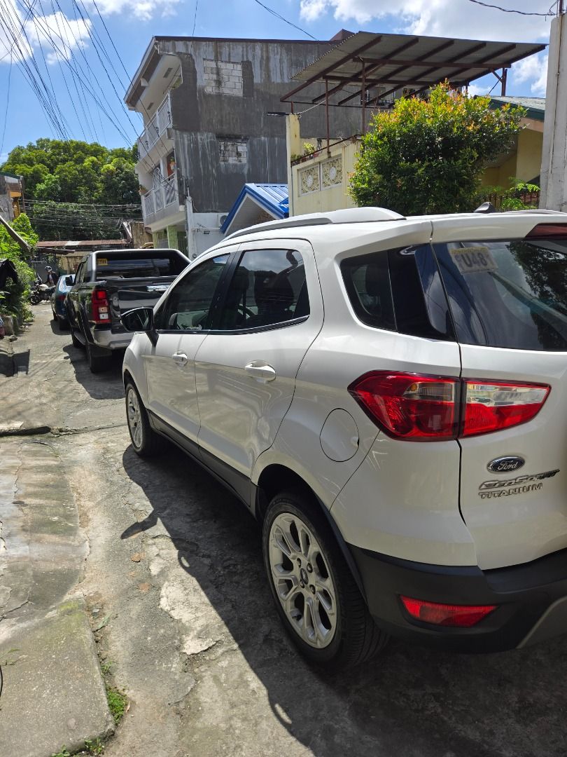 Ford EcoSport Titanium Auto (Category: Used Cars) located in Antipolo. Submitted by mrenzomillen (Listing ID 1470570788, Image 3). Description: More Photos: https://1drv.ms/f/c/87cafdac2db189a5/IgD6BTrlLPSGSKzk3f5HhspiAcF9dR6uGQRatXS2rgcHyeo?e=NbZ7EH Vehicle Details • Year: 2019 • Make/Model: Ford EcoSport • Variant: 1.5L Titanium AT • Transmission: 6-speed automatic • Fuel: Gasoline 91ron • Mileage: 64,000 km • Color: White • Seating Capacity: 5