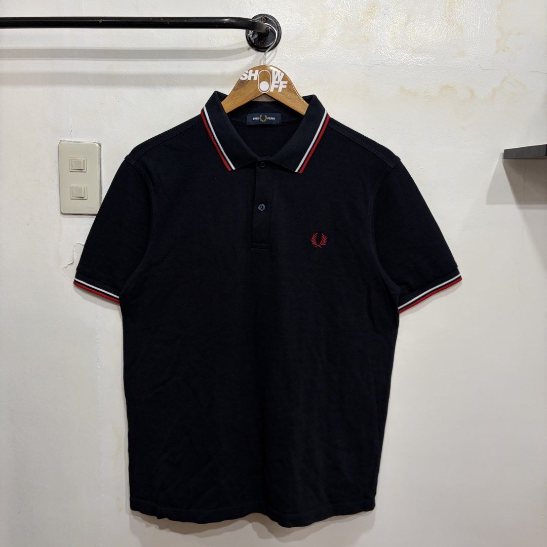 Fred Perry (Category: Tshirts & Polo Shirts ) located in Santa Rosa. Submitted by gardenofthrifts (Listing ID 1470610579, Image 1). Description: Shirt ₱1580 L Width: 21 Length: 27 10/10 Condition Comment “Mine” below to purchase..
