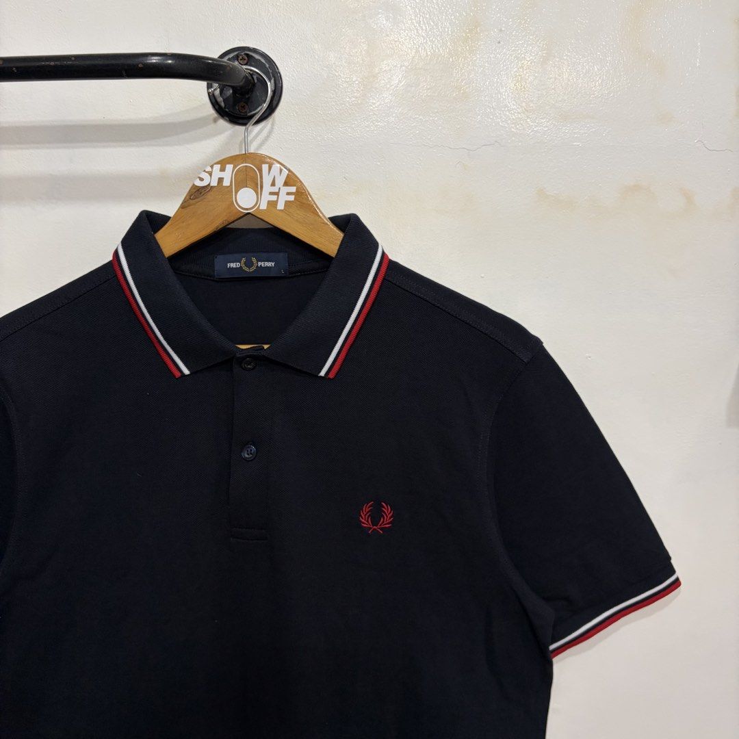 Fred Perry (Category: Tshirts & Polo Shirts ) located in Santa Rosa. Submitted by gardenofthrifts (Listing ID 1470610579, Image 2). Description: Shirt ₱1580 L Width: 21 Length: 27 10/10 Condition Comment “Mine” below to purchase..