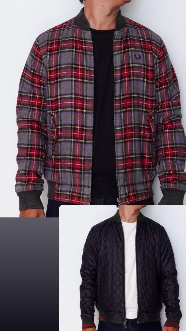 Fred Perry Jacket Reversible (Category: Coats, Jackets and Outerwear) located in Orani. Submitted by iveecrz (Listing ID 1470678247, Image 1). Description: Medium Dimes:L27 w22.