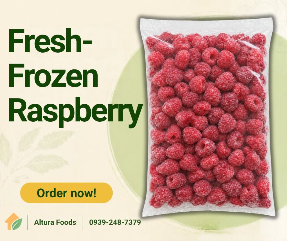 Fresh-Frozen Raspberry (Category: Chilled & Frozen Food) located in Valenzuela. Submitted by alt.ph (Listing ID 1470656194, Image 1). Description: Bright, tangy, and bursting with flavor! ❤️❤️❤️ Fresh-frozen raspberries are packed with fiber, antioxidants, and natural goodness in every bite. Perfect for smoothies, desserts, fruit bowls, or a refreshing snack anytime. Great for personal or business use, too! Fresh-frozen raspberries are available 