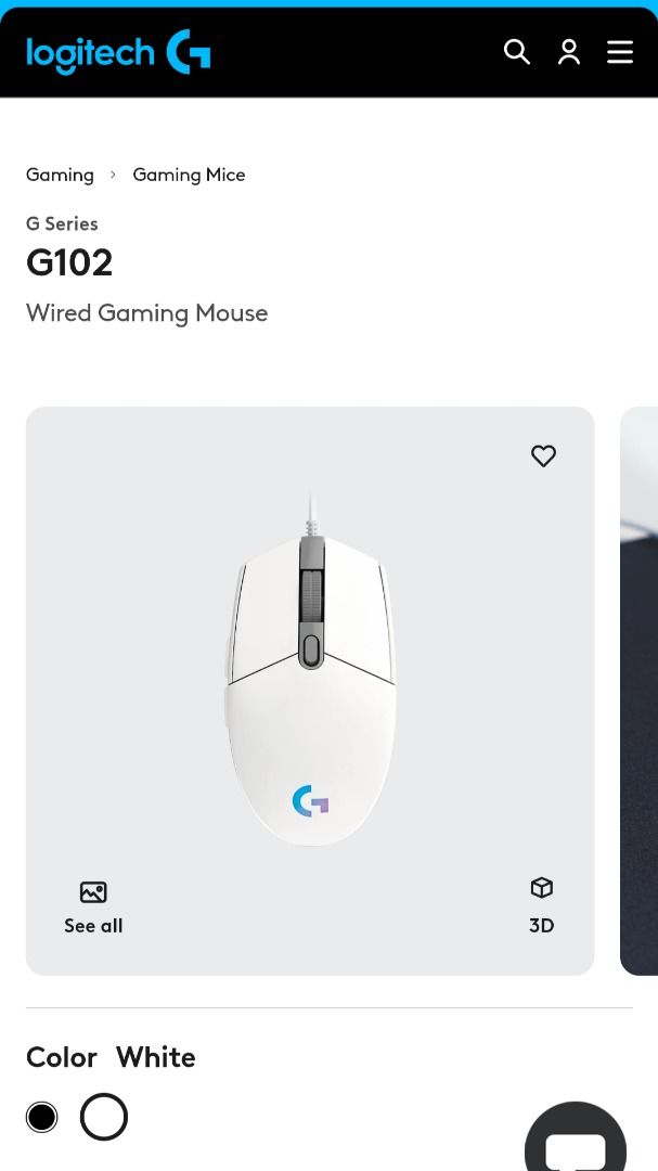 FS Logitech G102/G203 Lightsync RGB Gaming Mouse (White) (Category: Mouse & Mousepads) located in Caloocan City. Submitted by warm.bloom (Listing ID 1470685220, Image 3). Description: FS Logitech G102/G203 Lightsync RGB Gaming Mouse (White) - Condition: 9/10, no double-click issue, complete with box - RFS: Hindi na gagamitin - Original / Authentic Logitech - RGB Lightsync (Gumagana lahat ng lights).