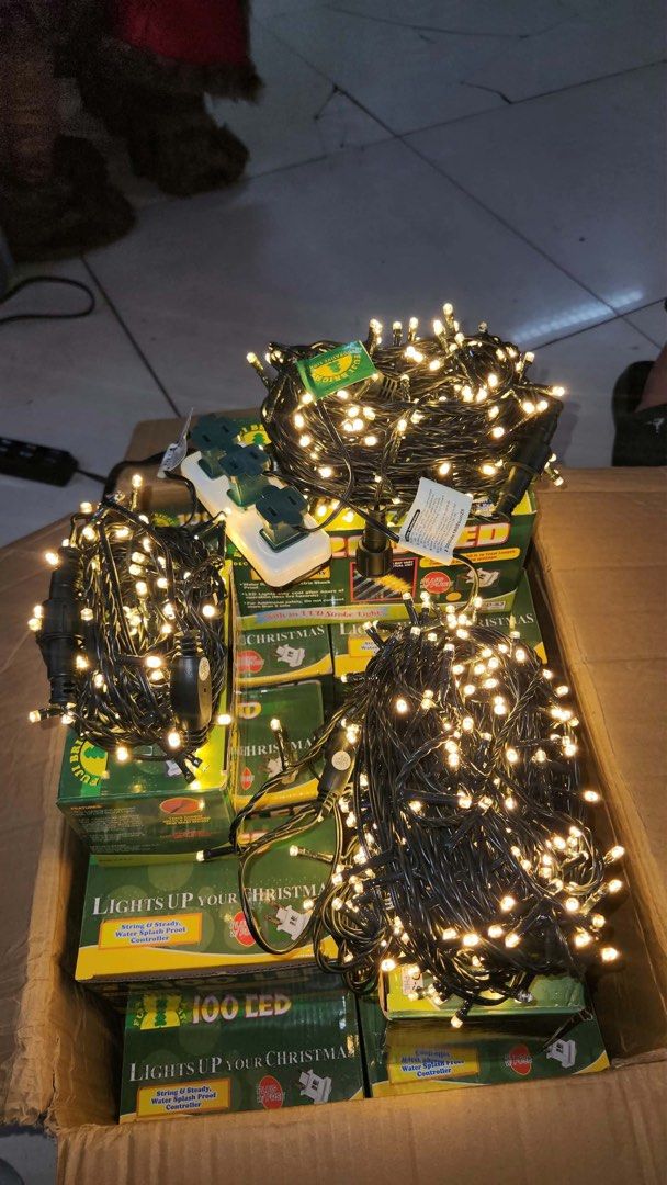 Fuji Bright LED Decorative Christmas String Lights (Category: Lighting) located in Manila. Submitted by jamesgani08 (Listing ID 1470569911, Image 3). Description: - Brand: Fuji Bright LED Decorative String Lights - Available Sizes: 100 LED, 200 LED, and 300 LED boxes - Lighting Modes: Multiple string and steady lighting effects - Durability: Water-resistant build for reliable performance - Safety: Includes plug with built-in fuse - Usage: Perfect
