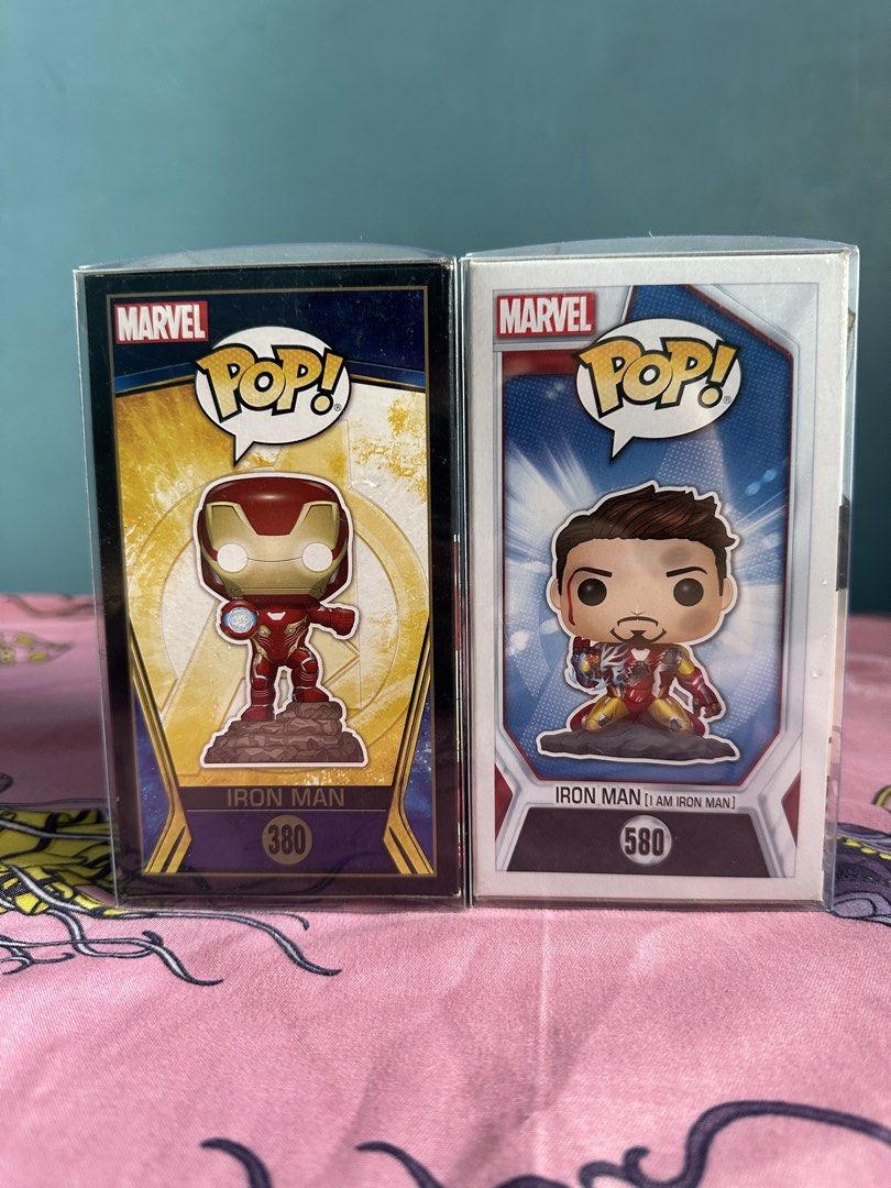 Funko Pop Marvel Iron Man #380 and #580 (Category: Designer & Blind Box Toys) located in Quezon City. Submitted by aedssss._ (Listing ID 1470589339, Image 3). Description: For Sale: Iron man #380 8/10 - Php 450 (no battery does not light up) Iron man #580 8/10 - Php 450 Take all: Php 900 MOP: Gcash LOC: Novaliches, QC Buyer will shoulder delivery costs Protectors are included Pm if interested.
